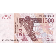 P115Al Ivory Coast - 1000 Francs Year 2012
